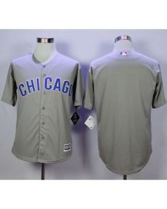 Cubs Blank Grey New Cool Base Road Stitched MLB Jersey