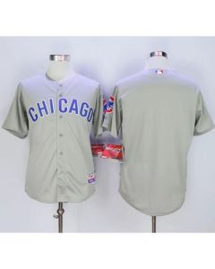Cubs Blank Grey Road Cool Base Stitched MLB Jersey