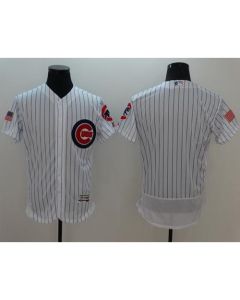 Cubs Blank White Fashion Stars & Stripes Flexbase Authentic Stitched MLB Jersey
