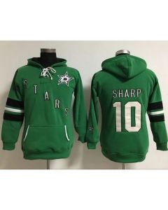 Dallas Stars #10 Patrick Sharp Green Women's Old Time Heidi Hoodie NHL Hoodie