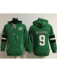 Dallas Stars #9 Mike Modano Green Women's Old Time Heidi Hoodie NHL Hoodie