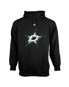 Dallas Stars Old Time Hockey Big Logo with Crest Pullover Hoodie Black