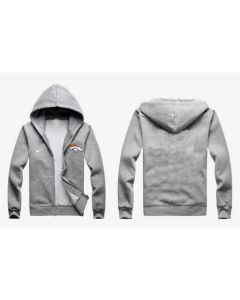 Denver Broncos Authentic Logo Hoodie Grey