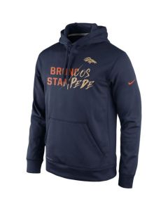 Denver Broncos Gold Collection KO Pullover Performance Hoodie Navy