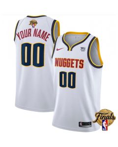 Denver Nuggets Customized White 2023 Finals Association Edition Stitched Jersey