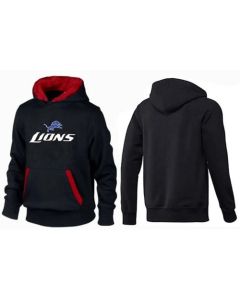 Detroit Lions Authentic Logo Pullover Hoodie Black & Red