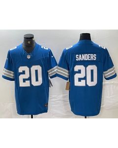 Detroit Lions Home Game Jersey Blue #20 Barry Sanders Mens