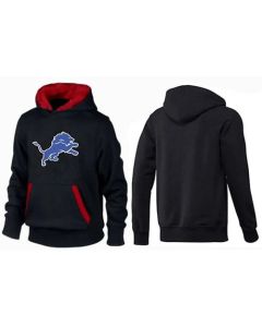 Detroit Lions Logo Pullover Hoodie Black & Red