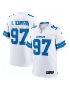 Detroit Lions Road Game Jersey #97 Aidan Hutchinso Mens