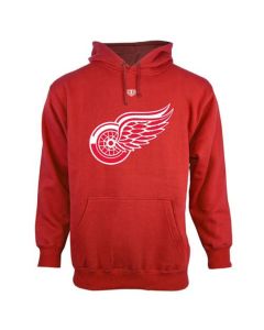 Detroit Red Wings Old Time Hockey Big Logo with Crest Pullover Hoodie Red