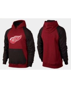 Detroit Red Wings Pullover Hoodie Burgundy Red & Black