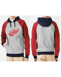 Detroit Red Wings Pullover Hoodie Grey & Red
