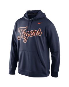 Detroit Tigers Men's KO Wordmark Perfomance Navy MLB Hoodie