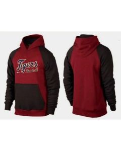 Detroit Tigers Pullover Hoodie Burgundy Red & Black