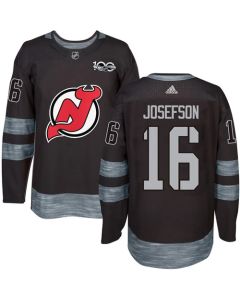 Devils #16 Jacob Josefson Black 1917-2017 100th Anniversary Stitched NHL Jersey