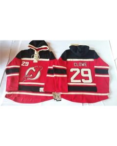 Devils #29 Ryane Clowe Red Sawyer Hooded Sweatshirt Stitched NHL Jersey