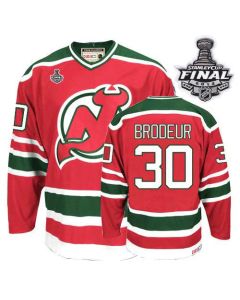 Devils #30 Martin Brodeur 2012 Stanley Cup Finals Red and Green CCM Throwback Stitched NHL Jersey