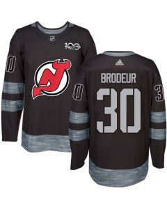 Devils #30 Martin Brodeur Black 1917-2017 100th Anniversary Stitched NHL Jersey
