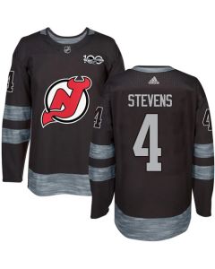 Devils #4 Scott Stevens Black 1917-2017 100th Anniversary Stitched NHL Jersey