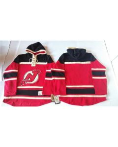 Devils Blank Red Sawyer Hooded Sweatshirt Stitched NHL Jersey