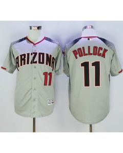 Diamondbacks #11 A. J. Pollock Gray/Brick New Cool Base Stitched MLB Jersey