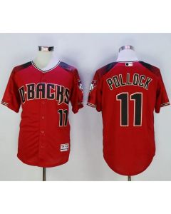 Diamondbacks #11 A. J. Pollock Red/Brick New Cool Base Stitched MLB Jersey