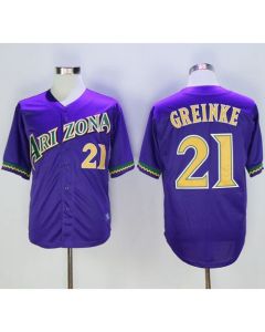 Diamondbacks #21 Zack Greinke Purple Cooperstown Stitched MLB Jersey