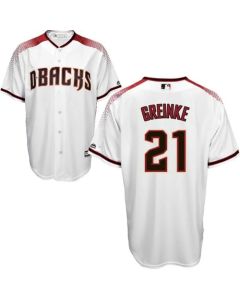 Diamondbacks #21 Zack Greinke White/Brick New Cool Base Stitched MLB Jersey