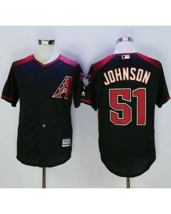 Diamondbacks #51 Randy Johnson Black/Brick New Cool Base Stitched MLB Jersey