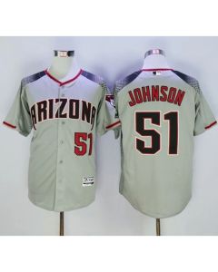 Diamondbacks #51 Randy Johnson Gray/Brick New Cool Base Stitched MLB Jersey