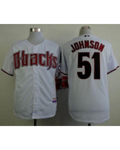 Diamondbacks #51 Randy Johnson White Cool Base Stitched MLB Jersey