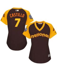 Diamondbacks #7 Welington Castillo Brown 2016 All-Star National League Women's Stitched MLB Jersey