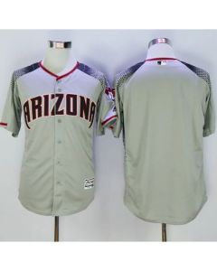 Diamondbacks Blank Gray/Brick New Cool Base Stitched MLB Jersey