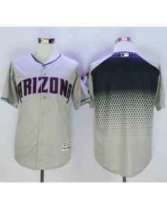 Diamondbacks Blank Gray/Capri New Cool Base Stitched MLB Jersey