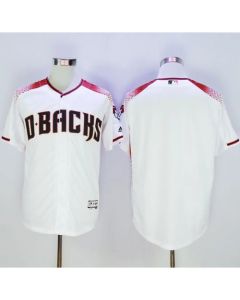 Diamondbacks Blank White/Brick New Cool Base Stitched MLB Jersey