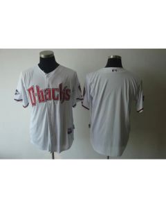 Diamondbacks Blank White Cool Base Stitched MLB Jersey