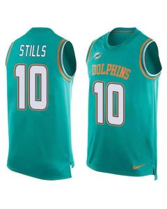 Dolphins #10 Kenny Stills Aqua Green Team Color Men's Stitched NFL Limited Tank Top Jersey