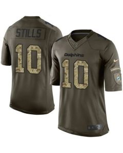 Dolphins #10 Kenny Stills Green Men's Stitched NFL Limited Salute to Service Jersey