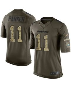 Dolphins #11 DeVante Parker Green Men's Stitched NFL Limited Salute to Service Jersey