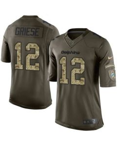 Dolphins #12 Bob Griese Green Youth Stitched NFL Limited Salute to Service Jersey