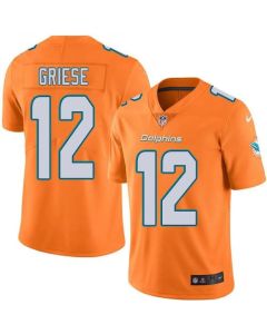 Dolphins #12 Bob Griese Orange Men's Stitched NFL Limited Rush Jersey