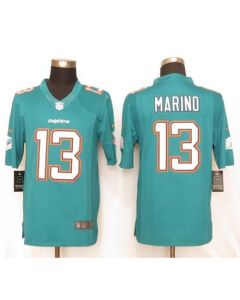 Dolphins #13 Dan Marino Aqua Green Team Color Men's Stitched NFL Limited Jersey