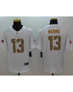 Dolphins #13 Dan Marino White Men's Stitched NFL Limited Salute to Service Jersey