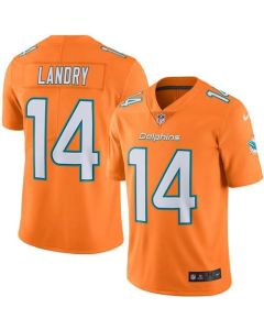 Dolphins #14 Jarvis Landry Orange Men's Stitched NFL Limited Rush Jersey