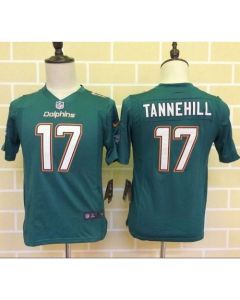 Dolphins #17 Ryan Tannehill Aqua Green Team Color Youth Stitched NFL Elite Jersey