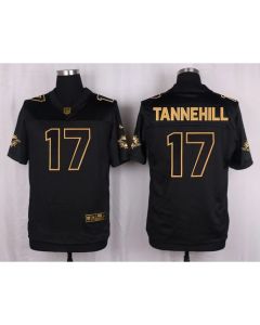 Dolphins #17 Ryan Tannehill Black Men's Stitched NFL Elite Pro Line Gold Collection Jersey