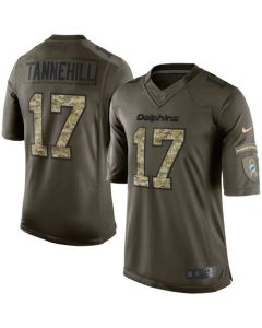 Dolphins #17 Ryan Tannehill Green Youth Stitched NFL Limited Salute to Service Jersey