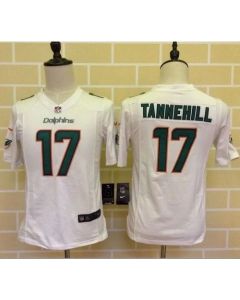 Dolphins #17 Ryan Tannehill White Youth Stitched NFL Elite Jersey