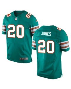 Dolphins #20 Reshad Jones Aqua Green Alternate Men's Stitched NFL Elite Jersey