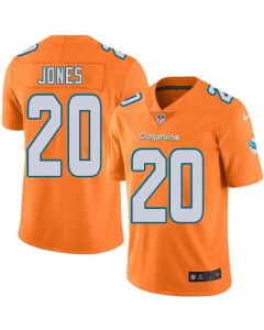 Dolphins #20 Reshad Jones Orange Men's Stitched NFL Limited Rush Jersey